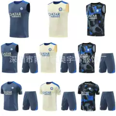 2425 season Inter Milan jersey short sleeve vest Inter Milan training clothes leisure sports sleeveless football clothes suit