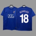 2008-09 man l erke blue + printed no. 18 champions league edition