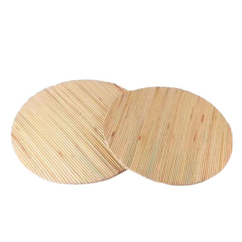 Purely Handmade Sorghum Straw Cover Curtain Natural Dumpling Grate Double-Layer Round Home Dining Mat Tray