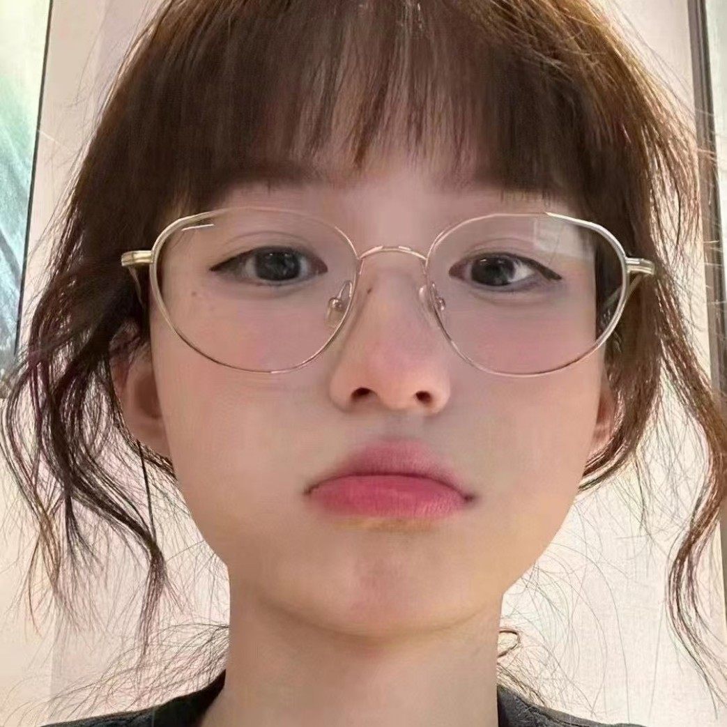 58161 Cat Eye Ultra-Light Xiaohongshu Ins Popular Literary Retro Oval Small Frame Glasses Frame Plain Style Glasses Frame