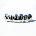 Silver flat teeth (upper teeth)
