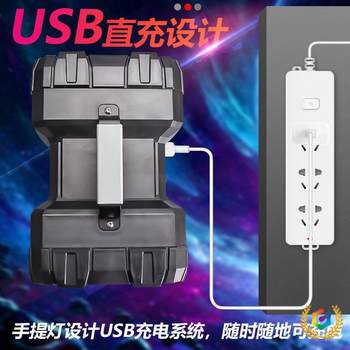 ☥ Outdoor Strong Light Searchlight, Portable Light, Rechargeable, Long-Range, Multi-Functional, Household Work, High-Power Flashlight