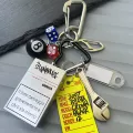 Carabiner + yellow tag model [suitable for thicker straps]