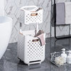 Zecheng Dirty Clothes Basket Household Toilet Bathroom Dirty Clothes Basket Storage Rack Laundry Barrel Storage Basket Dirty Clothes Basket