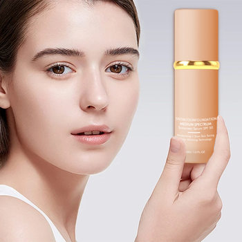 In-Stock 4-in-1 Bionic Temperature-Changing Foundation, Natural Lightweight Concealer, Moisturizing Foundation, Brightening Tk Cross-Border Nude Makeup