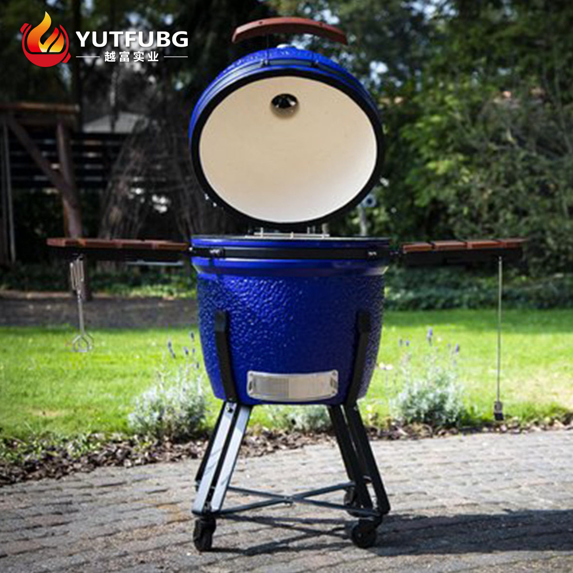 18 inch Ceramic Grill outdoor patio BBQ European and American Kamado Ceramic Grill removable