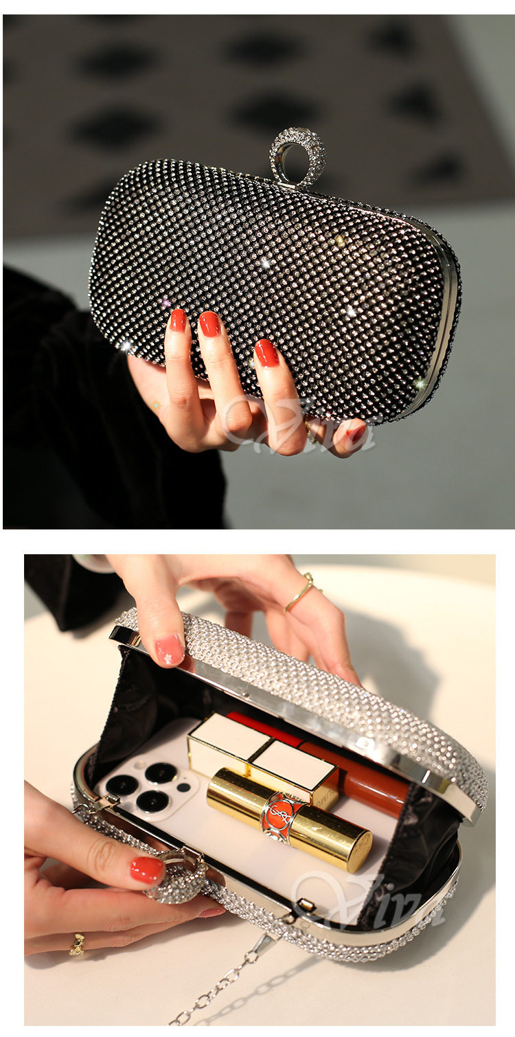 New Model Rhinestone Evening Clutch Bag, Celebrity Dress Evening Bag, Elegant and Sparkling for Ladies 7 undefined