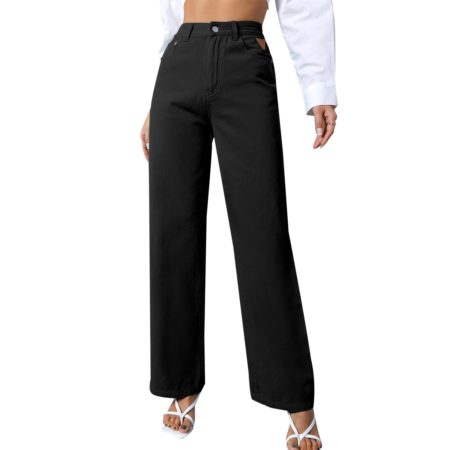 High Waisted Wide Leg Jeans Casual Trendy Versatile Womens Fashion for Everyday Wear Wholesale Available