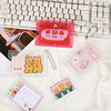 In stock cute girl Heart Laser coin purse PVC transparent card holder mini SNAP card holder storage bag rice clip card