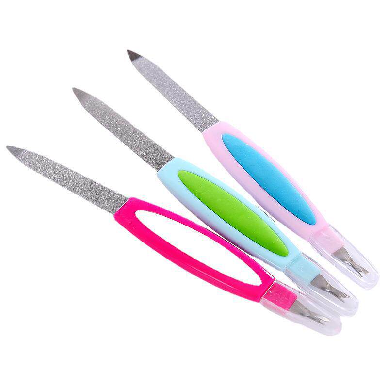 Nail File Nail Tool Exfoliating Fork Stainless Steel Supplies Double Head Multifunctional Polishing Beginner Manicure Tool