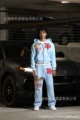 Sky blue suit
