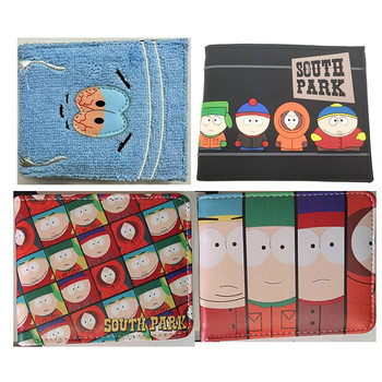 South Park-Themed Short Bi-Fold Wallet, South Park Towel Man Coin Card Holder, Portable Wallet