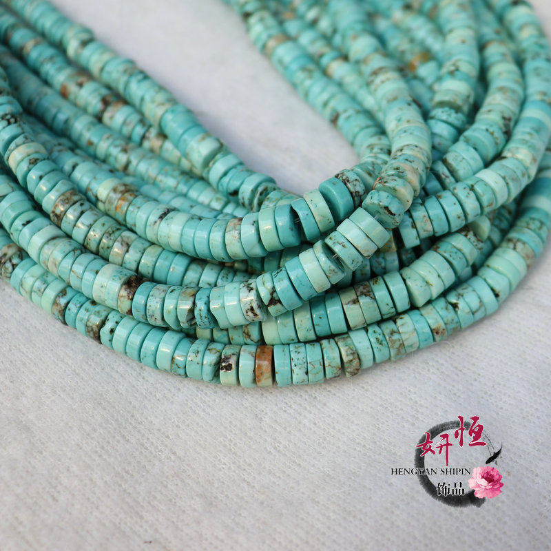 Turquoise Spacer Beads 38 Round Pieces Semi-Finished Spacer Beads Bracelet Jewelry Trendy Creative Handmade