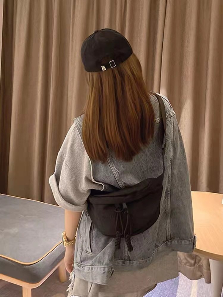 Bag Women's Bag Summer New All-match Crossbody Saddle Bag Three-dimensional Embossed Letter Large Capacity Chest Bag Trendy Shoulder Bag