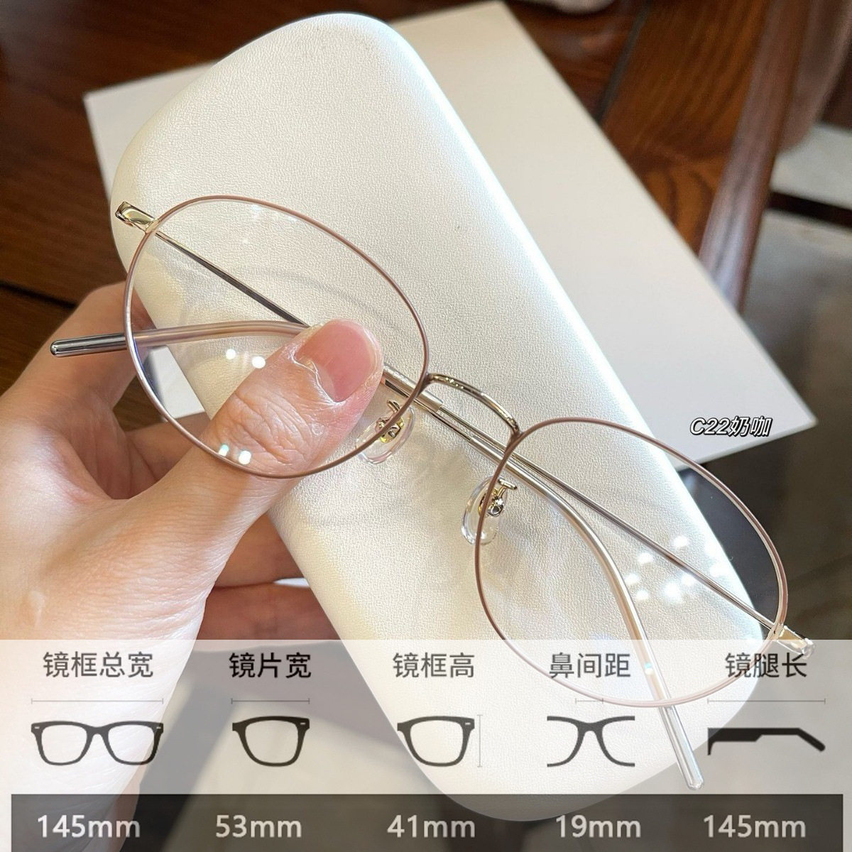 Carlin with myopia glasses frame women retro Joker gold thin edge glasses frame support glasses wholesale 58161