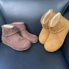Birkenstock Short Boots 2025 Autumn and Winter New Style Nubuck Leather Plus Cotton Casual Retro Women's Boots Style Versatile Boots