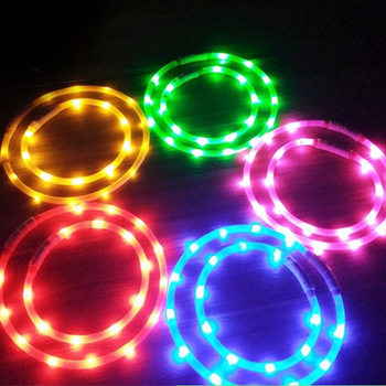 LED luminous collar USB charging luminous three kinds of flashing light pattern Teddy golden retriever than bear pet dog luminous collar