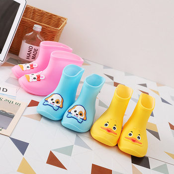 Children's Rain Boots Baby Rain Boots Yellow Duck Men's Cartoon Water Boots Girls Children's Water Boots Raincoat Cute Foreign Trade