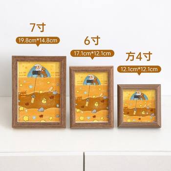 In-Stock Tom and Jerry Gold Miner Photo Frame DIY Gold Bean Hollow Glass Photo Frame Display Gold Bean Gold Photo Frame