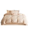 Class a 100-Count Pure Cotton Satin Brushed Four-Piece Set Pure Color Thickeneded Long-Staple Cotton Quilt Cover Simple Pure Cotton Three-Piece Set