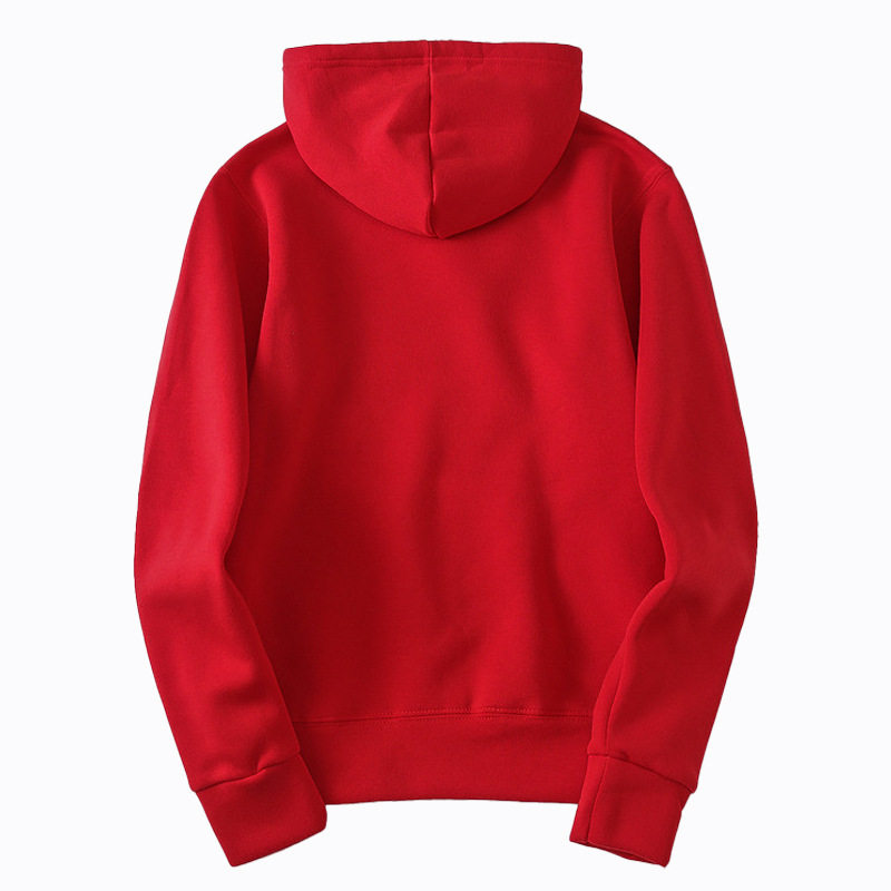 跨境外贸中性卫衣秋冬加绒加厚时尚连帽衫定LOGO运动休闲男装外套