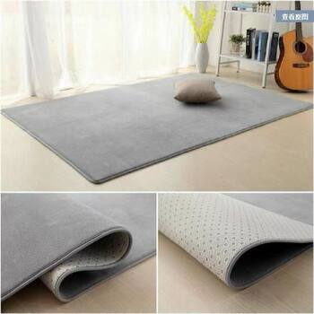 Factory Direct hair coral fleece living room carpet floor mat batch delivery simple solid color tatami bay window mat foot mat