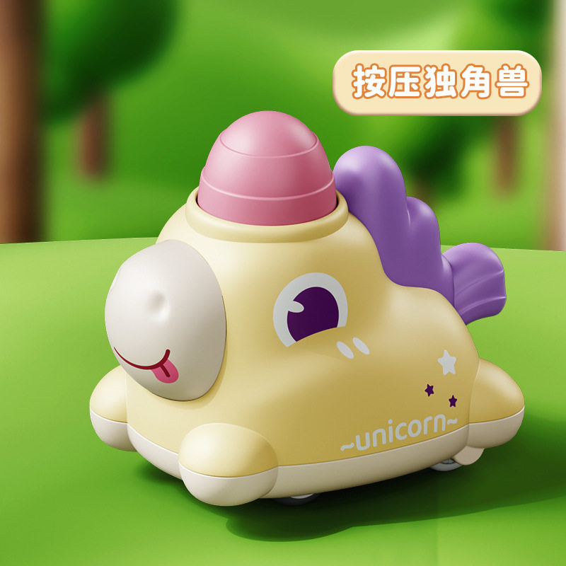 按压玩具车儿童工程车3-6岁动物惯性小飞机夜市摆摊澄海玩具批发