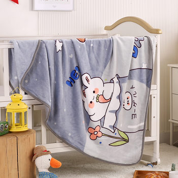 Children's Blanket Summer Thin Single Layer Cartoon Baby Coral Fleece Cover Blanket Baby Bed Sheet Kindergarten Nap Blanket Wholesale