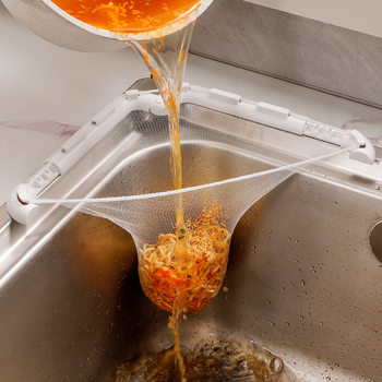 Sink Filter Shelf Disposable Kitchen Filter Large Pool Food and Meal Residue Anti-blocking Draining Rack