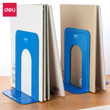 Deli 9272 Blue Bookend Metal Bookshelf Student Metal Bookend Book Support Bookend Wholesale