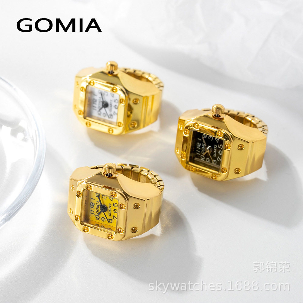 wish/速卖通/EB热销铆钉桃心复古八角戒指表爆款推荐手表批发