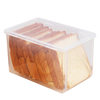 Household Kitchen Refrigerator Preservation Box Food Grade Transparent Plastic Sealed Grain Toast Bread Storage Box with Lid