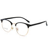 6214 New Trendy Retro Literary Men and Women Can Use Glasses Frames Wholesale Semi-Metallic Frames Anti-Blue Light Flat Light