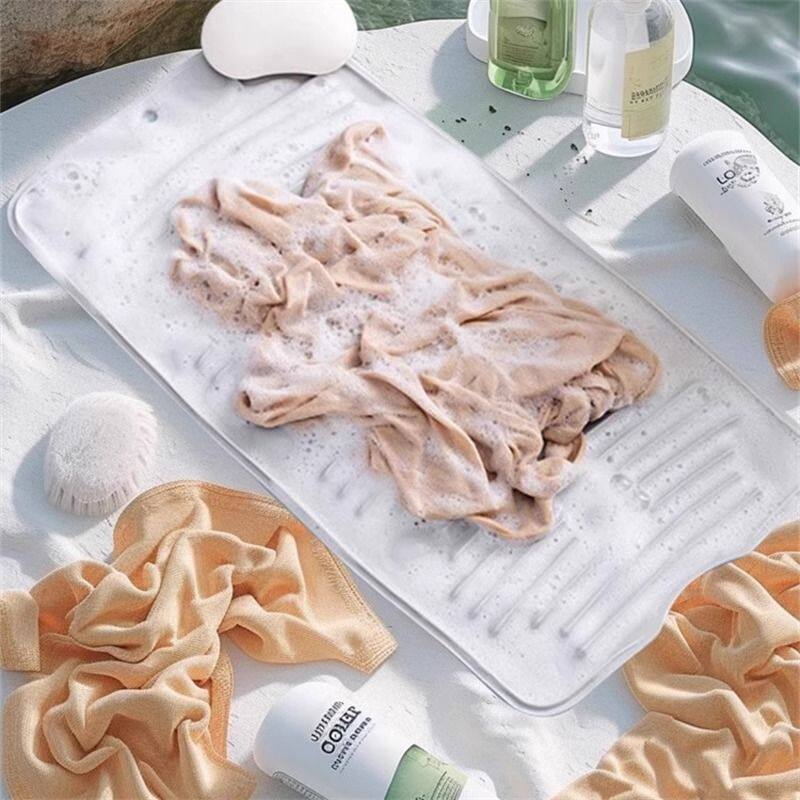 Silicone Washboard Laundry Washboard Plastic Portable Multifunctional Household Foldable Soft Anti-Slip Artifact