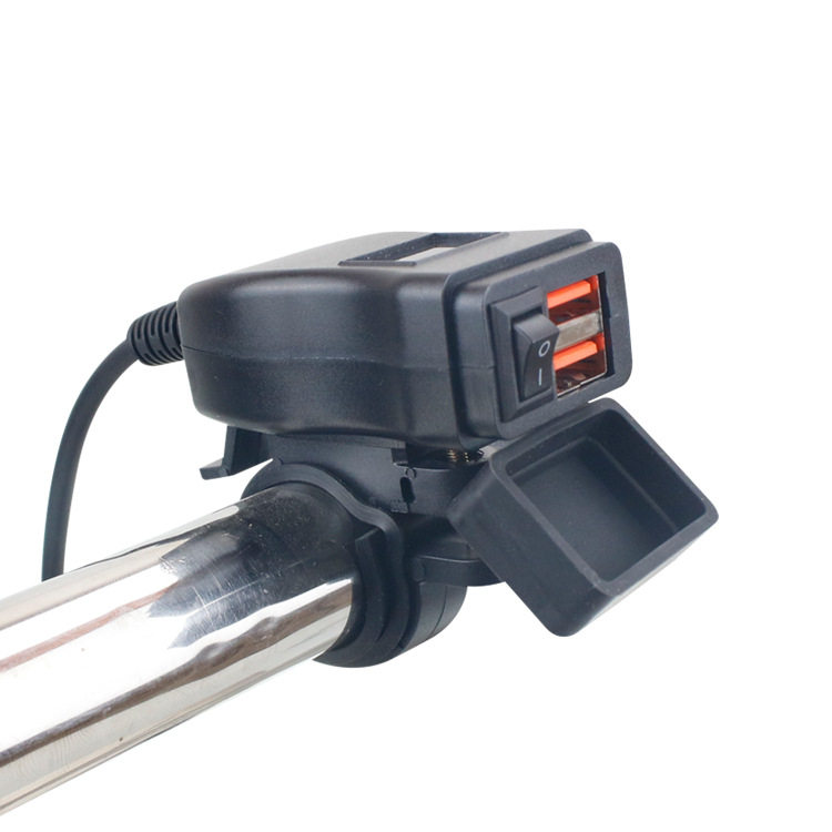 Motorcycle equipped with car usb mobile phone charger with voltmeter QC PD electric car charger fast charging modified waterproof