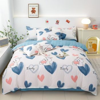 Explosions live four-piece set wholesale wash cotton bedding pillowcases quilt cover sheets special bed four-piece set