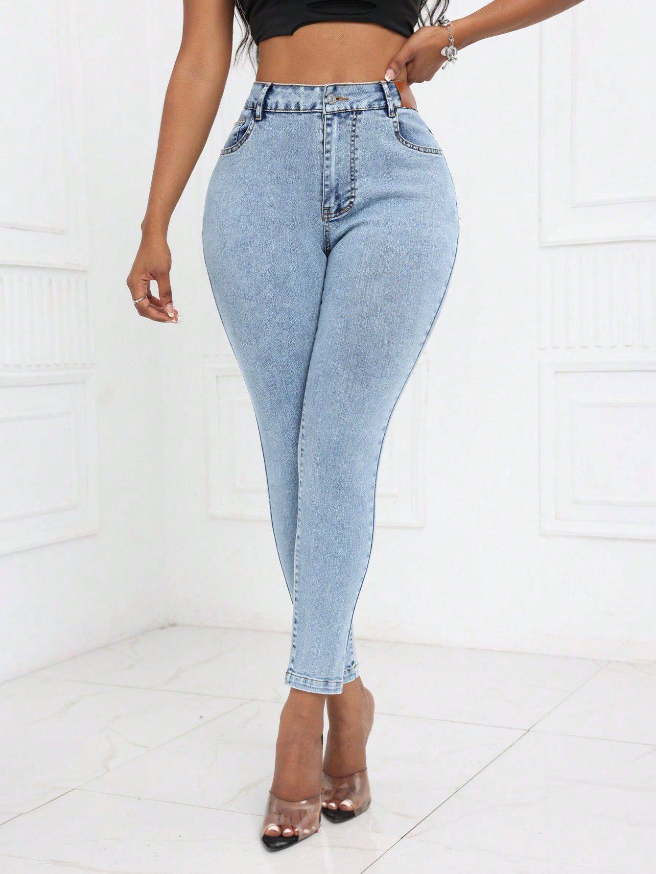 Slim Fit Stretch Denim Jeans for Women Casual Style Comfortable Fabric Versatile Use Ready to Ship