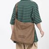 Japanese and Korean Style Simple Casual Solid Color Versatile Canvas Large Capacity Men's College Student Class Commuting Tote Crossbody Bag
