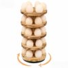 New Rotating Egg Storage Rack Desktop Vertical Multi-Layer Egg Rack Display Egg Rack Wooden Egg Tray