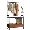 Clothes Rack Floor-Standing Bedroom Household Coat Rack Trouser Rack Integrated Balcony Clothes Drying Rack Simple Mobile Clothes Hanging Rack