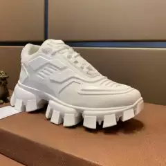 Couple style white shoes, height increasing robot dad shoes, giant toothed sole, breathable European and American men's and women's Transformers casual shoes