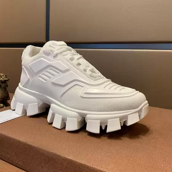 Couple style white shoes, height increasing robot dad shoes, giant toothed sole, breathable European and American men's and women's Transformers casual shoes