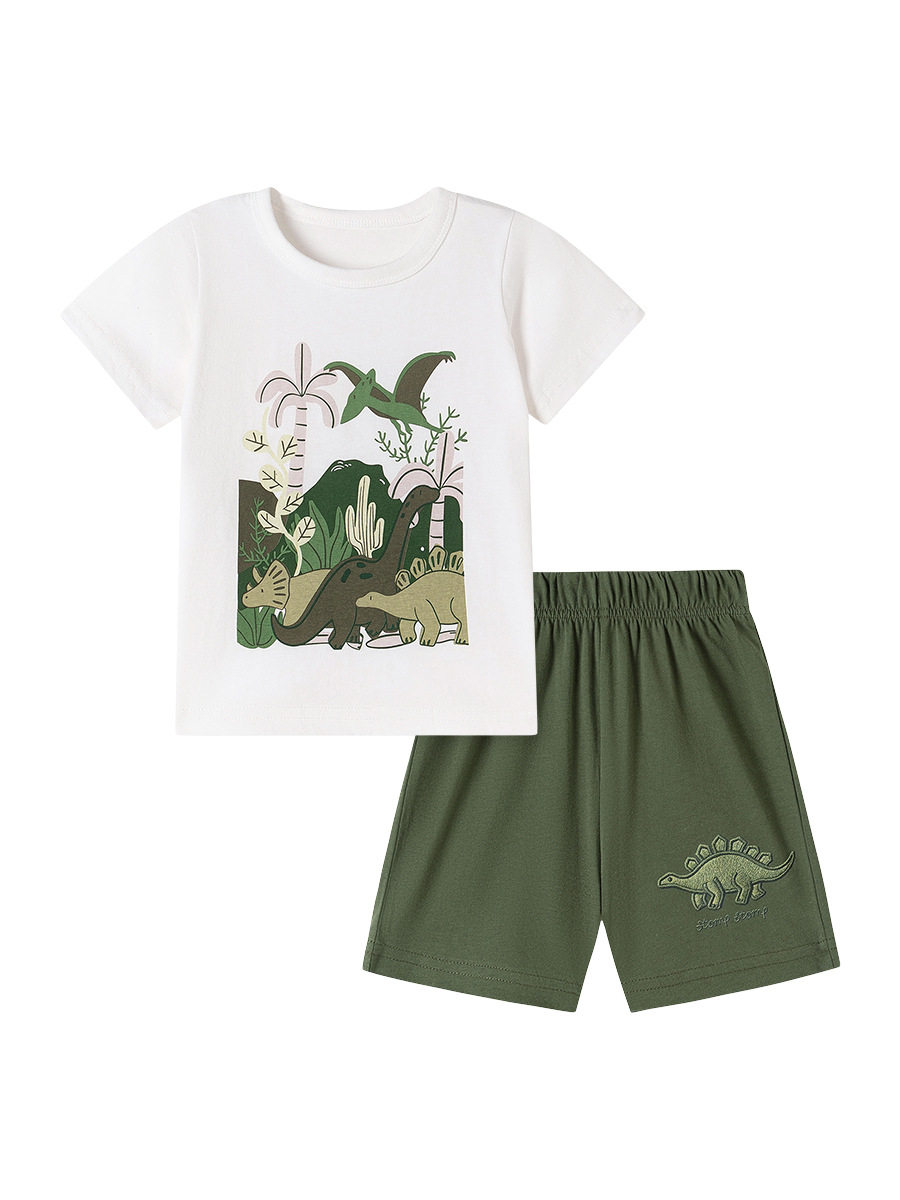 Kids' Clothing Wholesale, Summer Boys' Set, Cartoon Kids' Short-sleeve Set