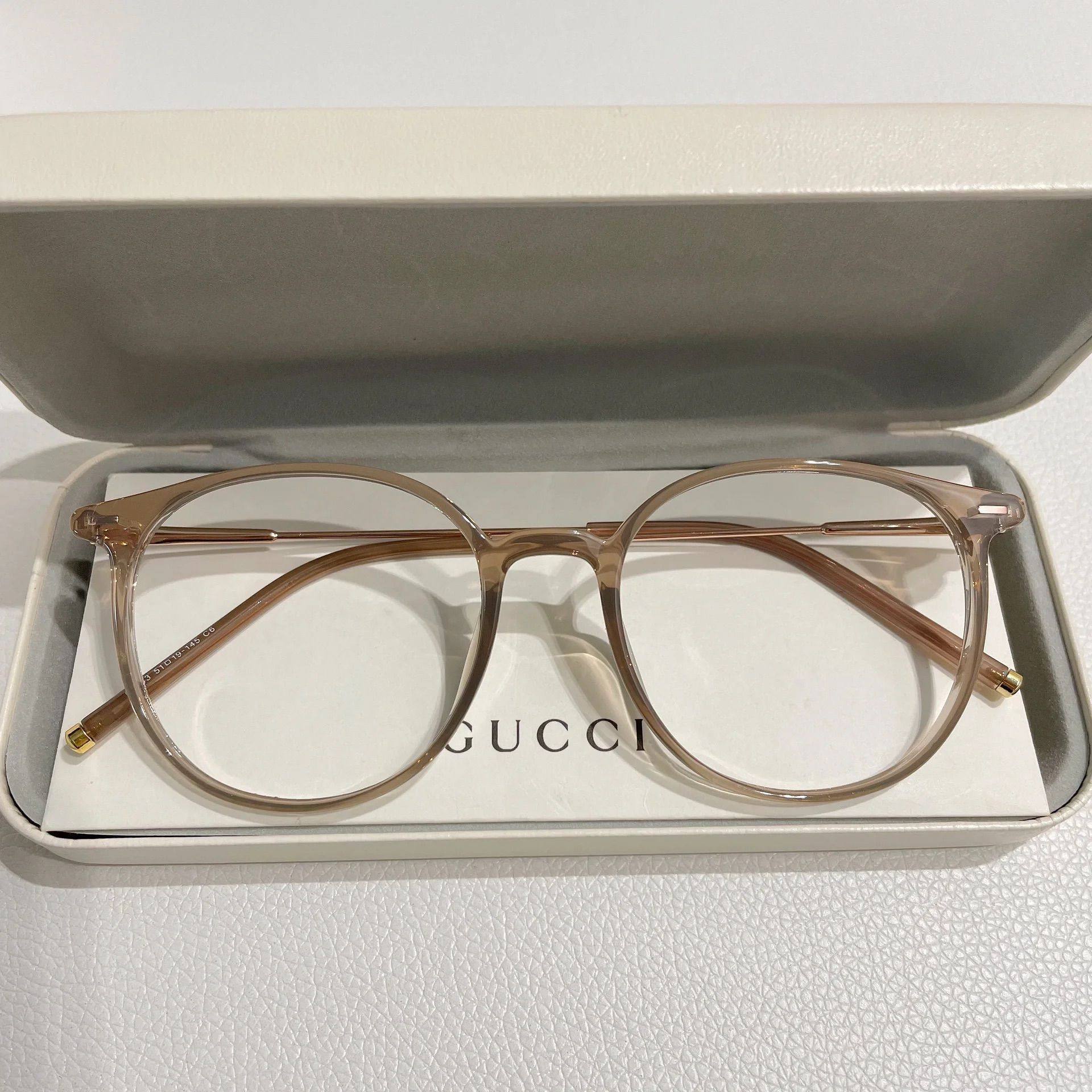 Anti-Blue Light Glasses for Myopic Women, Finished Glasses for Square and Round Faces, No Makeup Artifact, Slimming Look Cold Brown Flat Glasses Frame