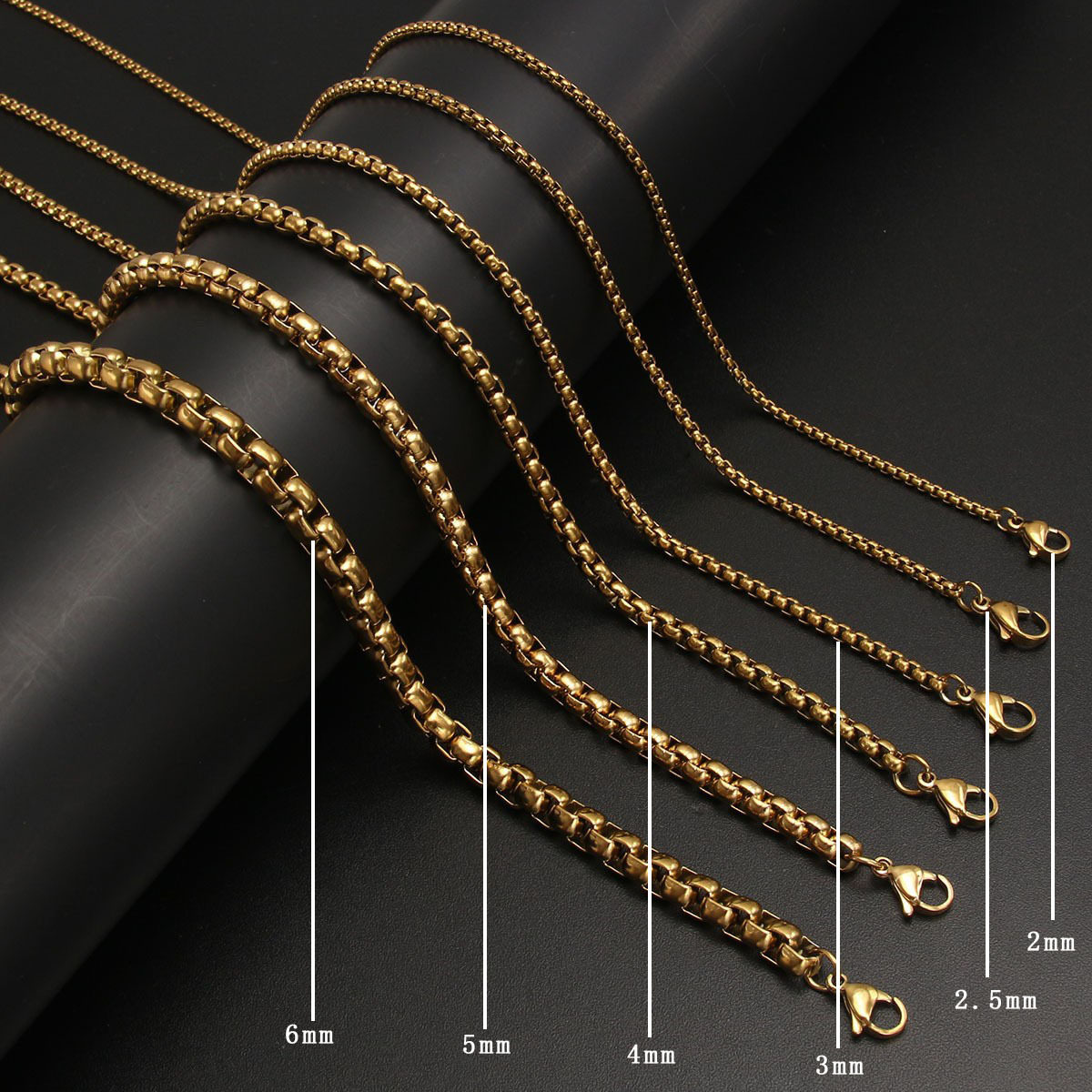 Hot selling stainless steel chain square pearl chain clavicle chain men's and women's simple Wholesale Jewelry necklace couple accessories