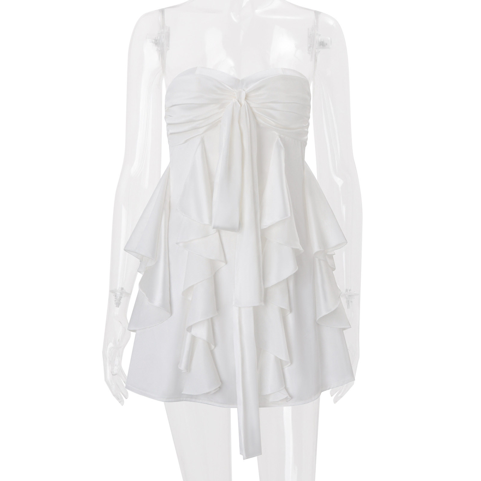 Summer Wrap Dress Sexy Ruffle Hem Adjustable Straps Elegant Style Perfect for Parties and Special Occasions