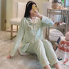 100% cotton double-layer gauze spring and summer pure cotton confinement clothing postpartum pregnant women's pajamas breastfeeding thin breathable