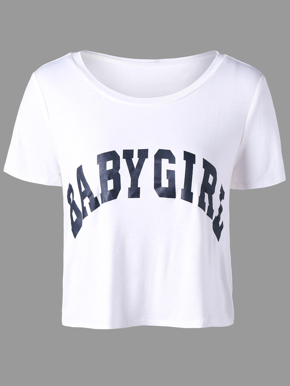 Womens Short Sleeve Cropped T Shirt Unique Letter Print Casual Style Perfect for Summer Outings Wholesale Available