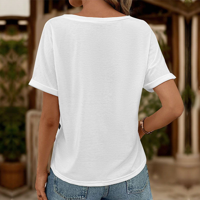 Womens Striped T Shirt Summer Style Short Sleeve Casual Fit Perfect for Everyday Wear Wholesale Available