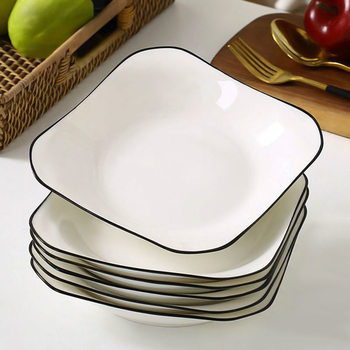 Square Dish Plate for Home Use, Simple Square Cold Dish Plate, Round Plate Wholesale, One Piece Wholesale